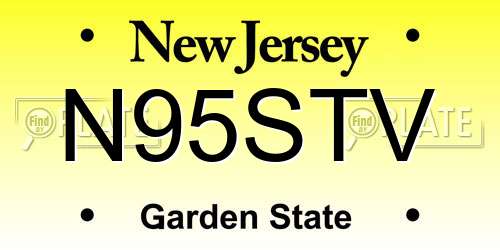 N95STV New Jersey License Plate