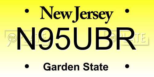 N95UBR New Jersey License Plate