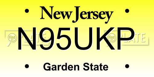N95UKP New Jersey License Plate