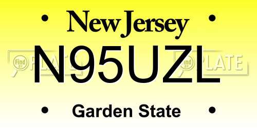 N95UZL New Jersey License Plate