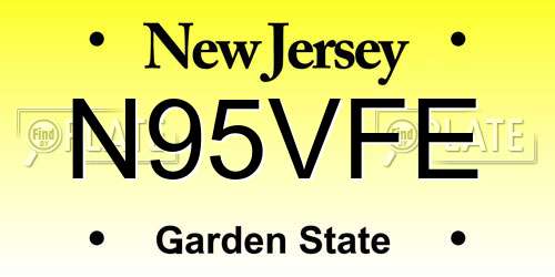 N95VFE New Jersey License Plate