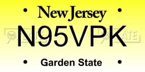 N95VPK New Jersey License Plate