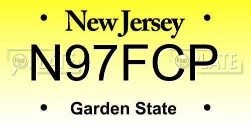 N97FCP New Jersey License Plate