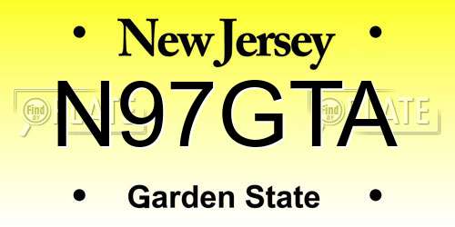 N97GTA New Jersey License Plate