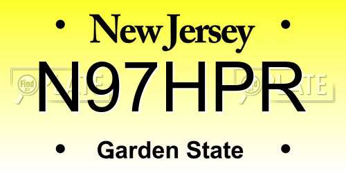 N97HPR New Jersey License Plate