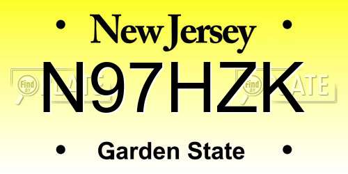 N97HZK New Jersey License Plate