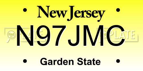 N97JMC New Jersey License Plate