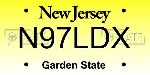 N97LDX New Jersey License Plate