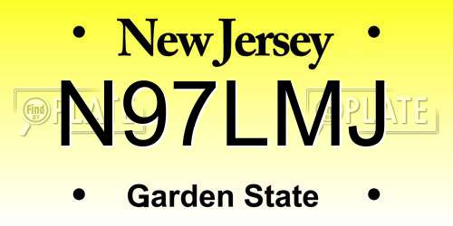 N97LMJ New Jersey License Plate