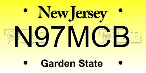 N97MCB New Jersey License Plate