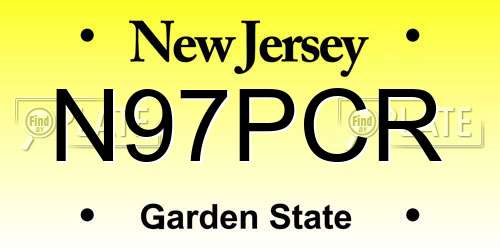 N97PCR New Jersey License Plate