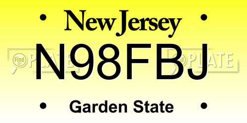 N98FBJ New Jersey License Plate