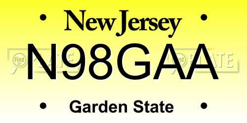N98GAA New Jersey License Plate