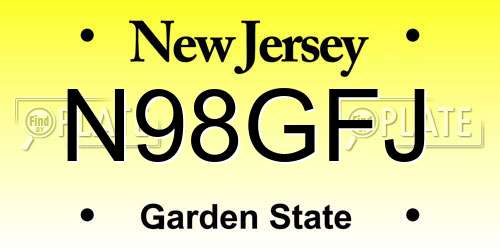 N98GFJ New Jersey License Plate