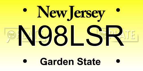 N98LSR New Jersey License Plate