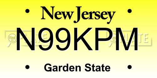 N99KPM New Jersey License Plate