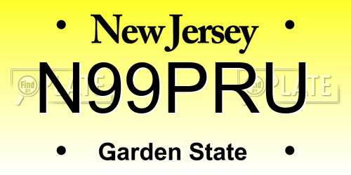 N99PRU New Jersey License Plate