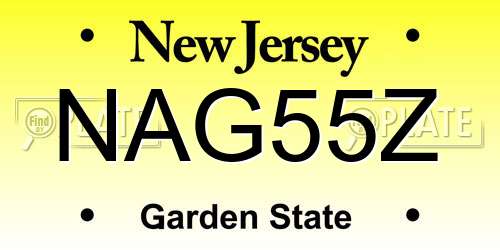 NAG55Z New Jersey License Plate