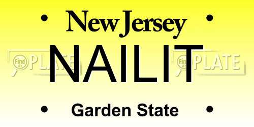 NAILIT New Jersey License Plate