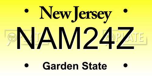 NAM24Z New Jersey License Plate
