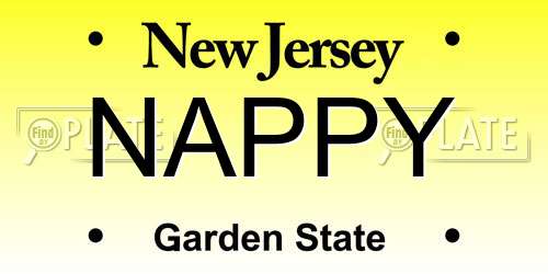 NAPPY New Jersey License Plate