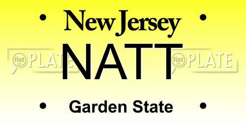 NATT New Jersey License Plate
