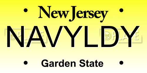 NAVYLDY New Jersey License Plate