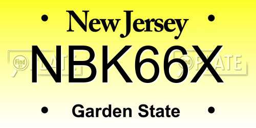 NBK66X New Jersey License Plate