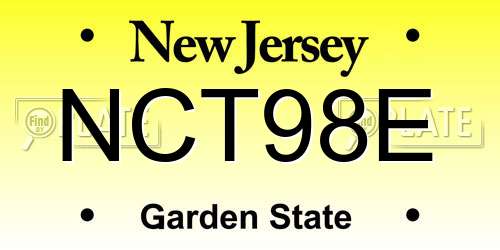 NCT98E New Jersey License Plate