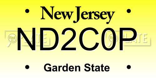 ND2C0P New Jersey License Plate