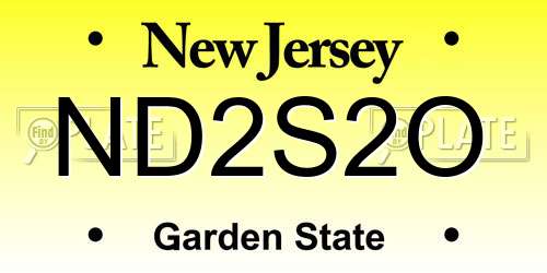 ND2S2O New Jersey License Plate