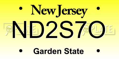 ND2S7O New Jersey License Plate