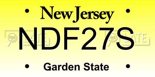 NDF27S New Jersey License Plate