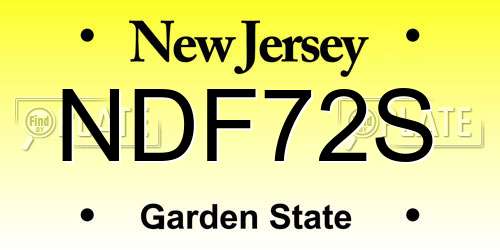NDF72S New Jersey License Plate