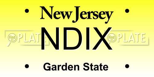 NDIX New Jersey License Plate