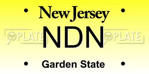 NDN New Jersey License Plate