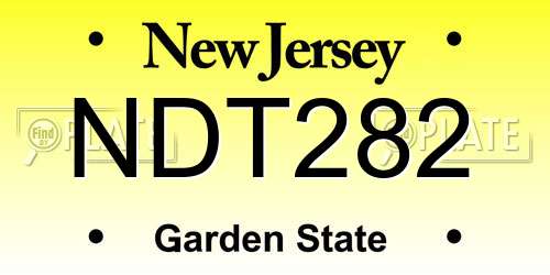 NDT282 New Jersey License Plate
