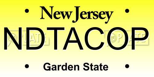 NDTACOP New Jersey License Plate
