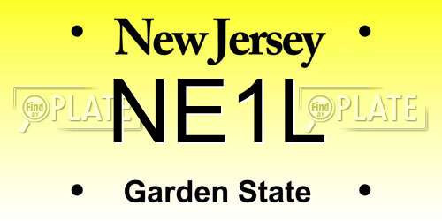 NE1L New Jersey License Plate