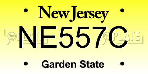 NE557C New Jersey License Plate