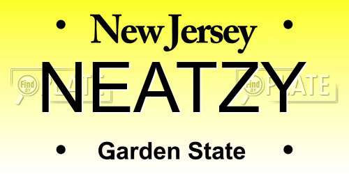 NEATZY New Jersey License Plate