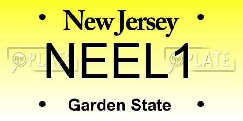 NEEL1 New Jersey License Plate