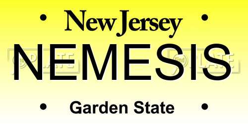NEMESIS New Jersey License Plate