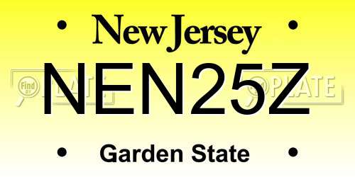 NEN25Z New Jersey License Plate