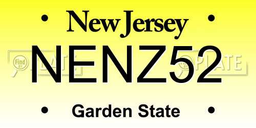NENZ52 New Jersey License Plate