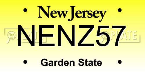 NENZ57 New Jersey License Plate