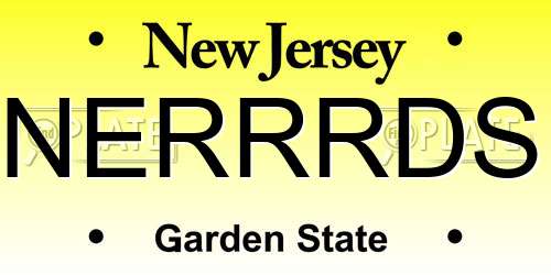 NERRRDS New Jersey License Plate