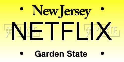 NETFLIX New Jersey License Plate