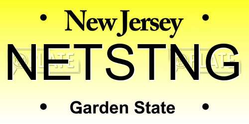 NETSTNG New Jersey License Plate
