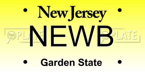 NEWB New Jersey License Plate